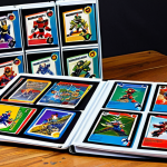 파워레인저 트레이딩 카드 - Nostalgic Card Display**

"A well-organized display of vintage Power Rangers trading cards from the ...
